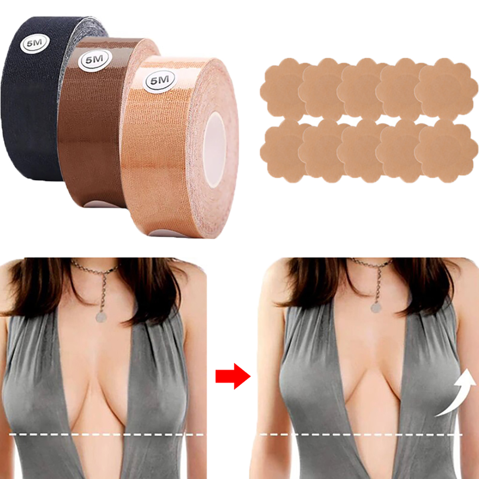 Invisible Breast Lift Tape Sil - đánh giá và giá Backless Bra Sticky