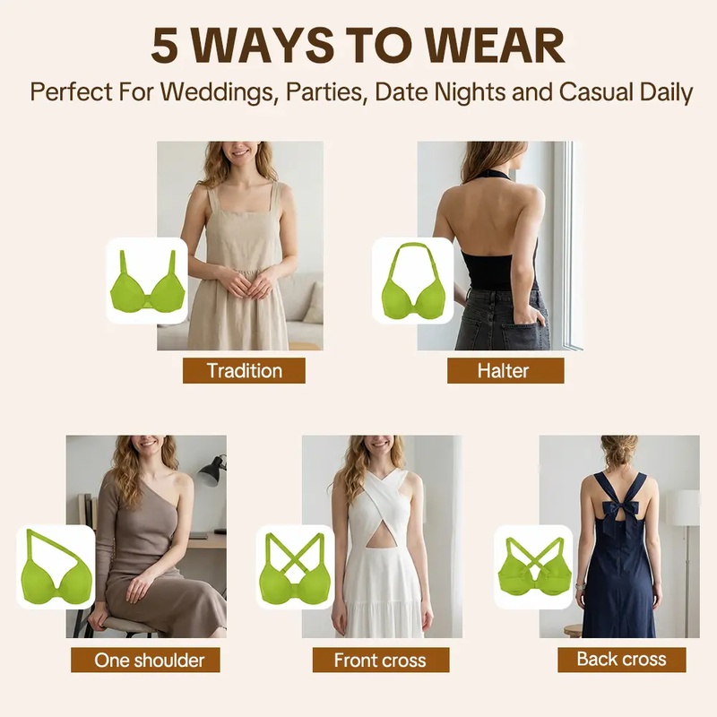 HSIA Seraphina 5-Way Multiway  - đánh giá và giá Underwire Bra Padded