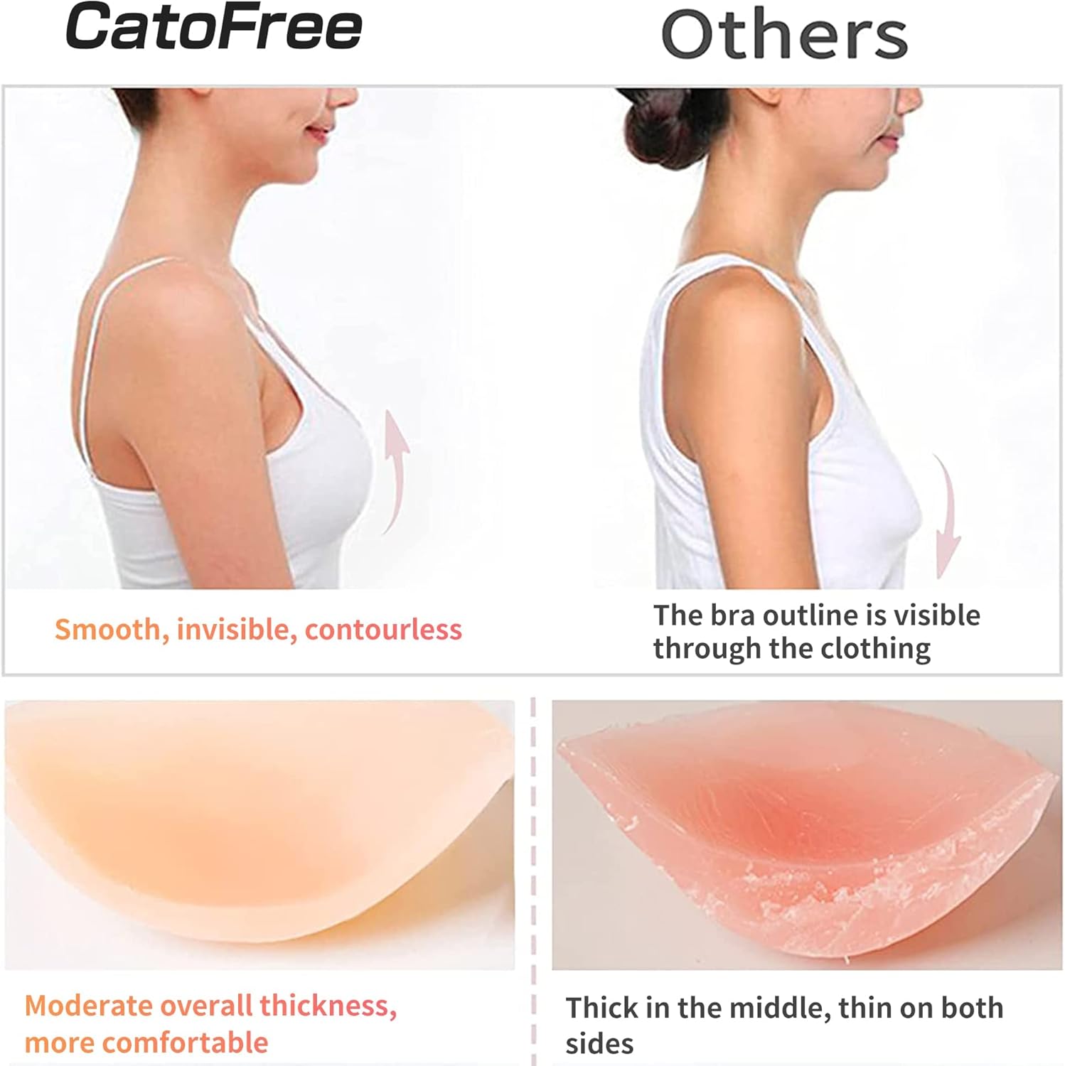 Push-Up Wire-Free Solid Silico - đánh giá và giá Strapless Bra Adhesive
