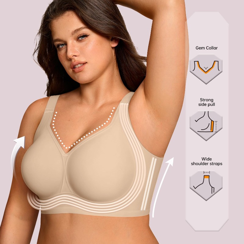 Plus Size Wireless Jelly Bra W - đánh giá và giá Underwire Bra Padded